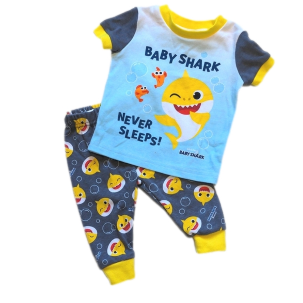 Pinkfong Baby Shark Newborn Infant Pajamas Set * 0-3M